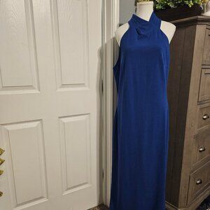 Rachel Roy Blue Sleeveless Maxi Dress Size Xl